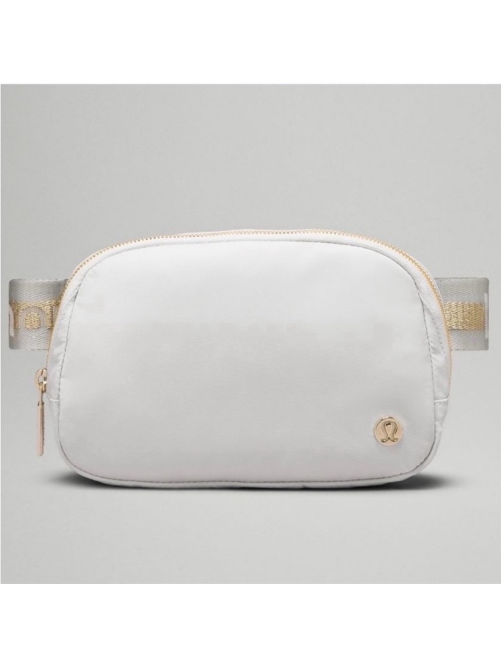 Lululemon Everywhere Belt Bag Vapor Gold White Wordmark Logo Crossbody Bag NWT - Picture 2 of 7